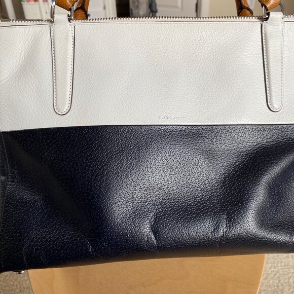 Authentic Coach Colorblock Leather Satchel - Picture 13 of 15